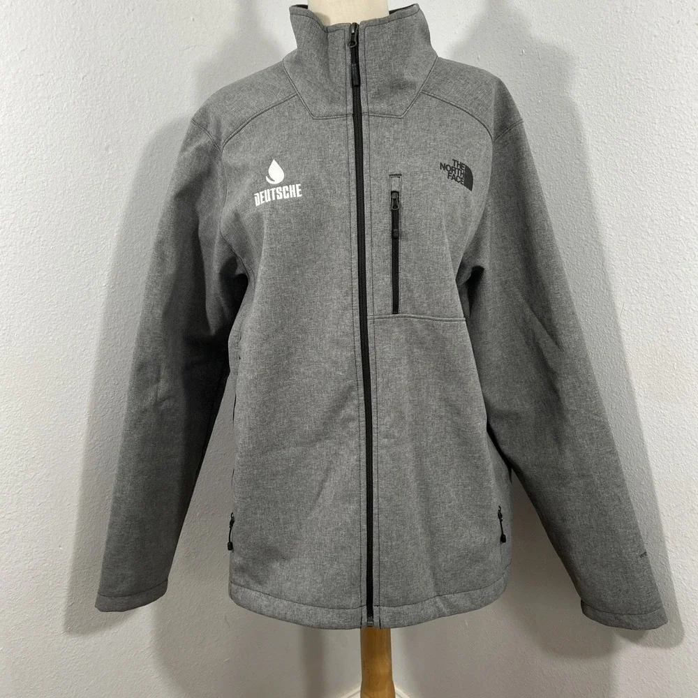 The‎ North Face Apex Barrier Soft Shell Jacket Mens L Gray Windproof Stretch